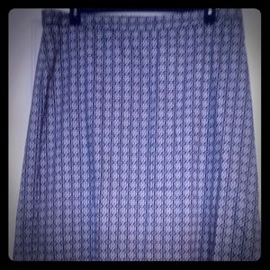 Black and white patterned skirt